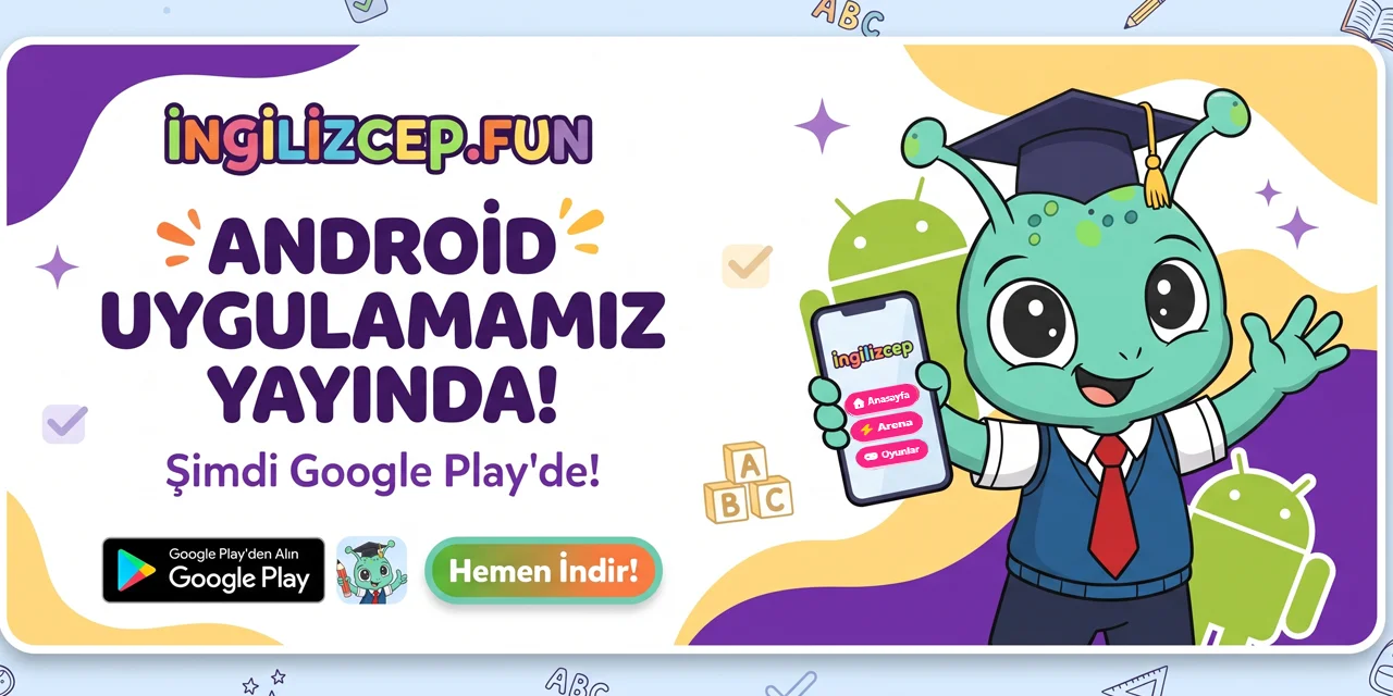 ingilizcep.fun Android Uygulaması Google Play'de Yayında!